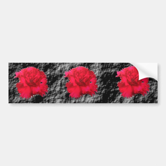 Red Carnation Floral Fantasy Autoaufkleber (Vorne)