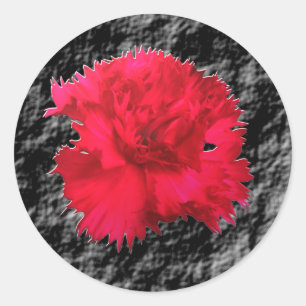 Red Carnation Floral Fantsay Aufkleber