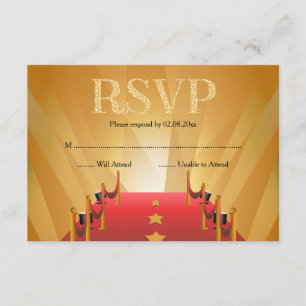 Red Carpet Hollywood Star UAWG RSVP Karte