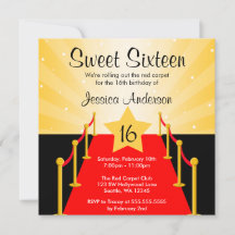 Red Carpet Hollywood Sweet 16 Birthday Party