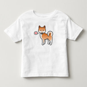 Red Cartoon Shiba Inu Liebe Kleinkind T-shirt