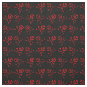 Red Cartoon Skull Pattern Stoff