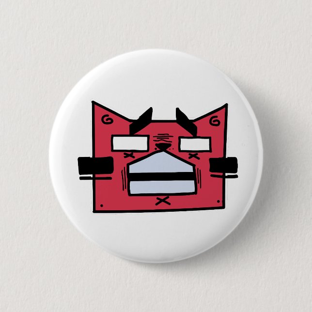 Red Cat Button (Vorderseite)