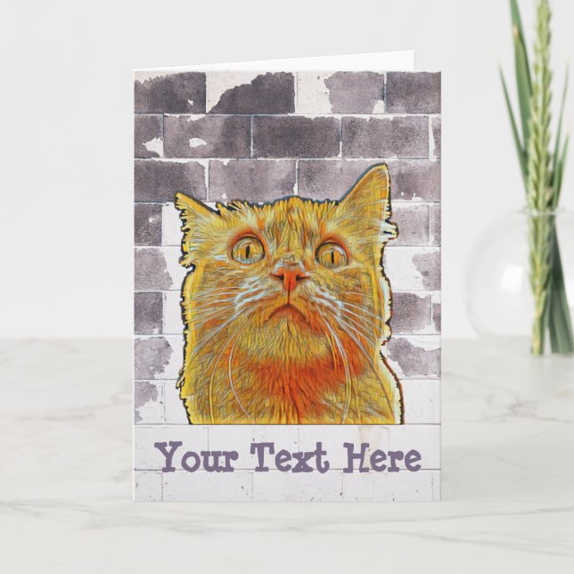 Red Cat in Trouble. Karte (Vorderseite)