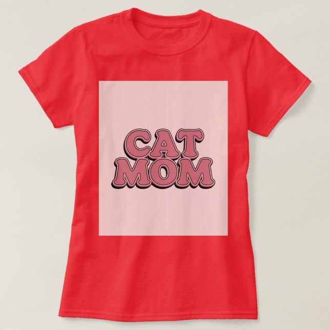 Red Cat Mama T - Shirt (Design vorne)