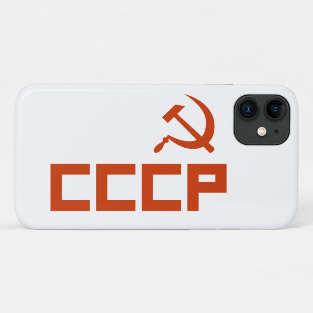 Red CCCP Hammer and Sickle Case-Mate iPhone Hülle (Rückseite (Horizontal))