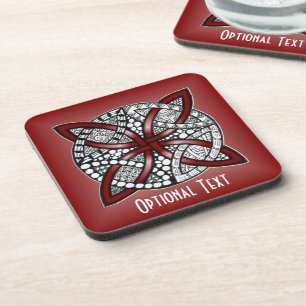 Red Celtic Knot Original Art Untersetzer