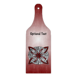 Red Celtic Knot Original Artwork Schneidebrett