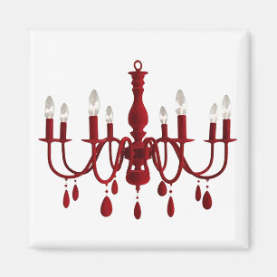 Red Chandelier Magnet