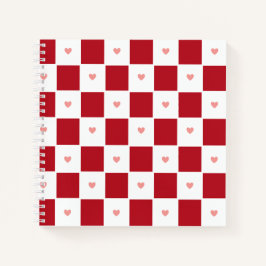 Red Checked Liebe Notebook Notizbuch