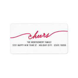 Red Cheers Calligraphy Script Holiday Address