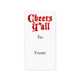 Red Cheers Y'all Geschenktipps Adressaufkleber