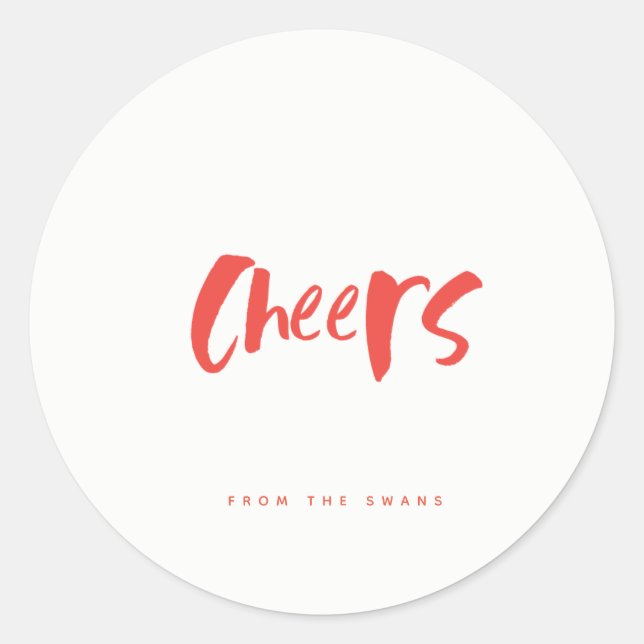 Red Cheft Geschenksticker Runder Aufkleber (Vorderseite)