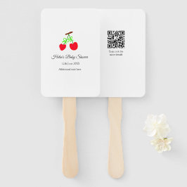 Red Chergreen bow add name date baby Dusche Fächer