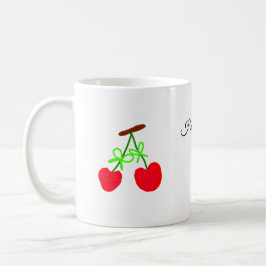 Red Chergreen bow add name date baby Dusche Kaffeetasse