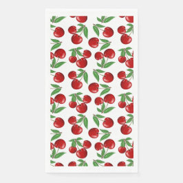 Red Cherries Fun Graphic Print Serviette
