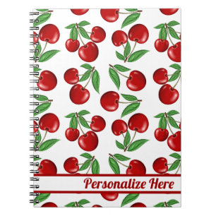 Red Cherries Graphic Personalisiert Notizblock
