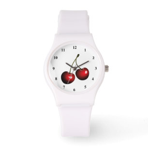Red Cherries sehen Geschenk Armbanduhr