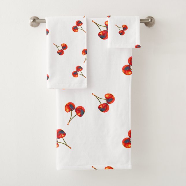 Red Cherry Badhandtuch Set (Insitu)