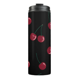 Red Cherry Black Thermosbecher