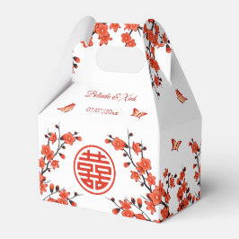 Red Cherry Blossom Blossom | Chinesische Hochzeit Geschenkschachtel