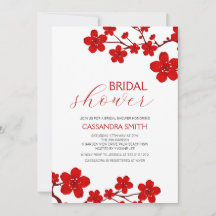 Red Cherry Blossom Blumenkohl Brautparty