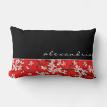 Red Cherry Blossom Floral | Schwarz | INDIVIDUELLE