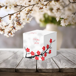 Red Cherry Blossom Hochzeit Geschenkschachtel