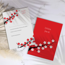 Red Cherry Blossom Hochzeit
