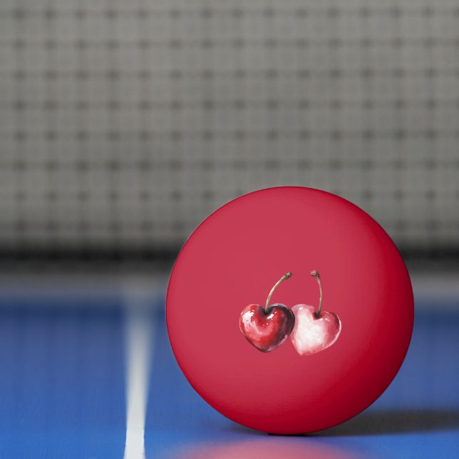 Red Cherry Hearts Tischtennisball (Netto)