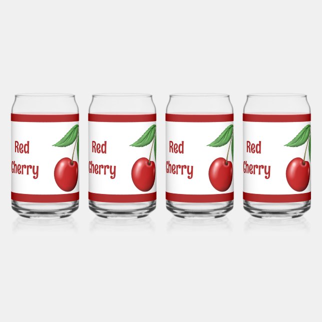 Red Cherry Personalisiert Dosenglas (Links)