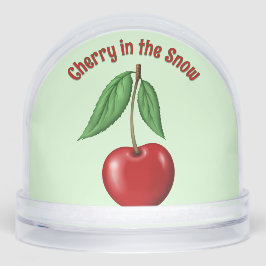 Red Cherry Personalized  Schneekugeln