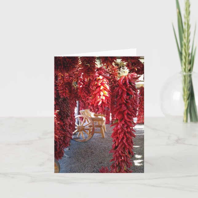 Red Chile Pepper Ristra Vielen Dank Dankeskarte (Vorderseite)