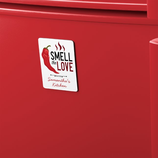 Red Chile Smell the Love Magnet (Von Creator hochgeladen)