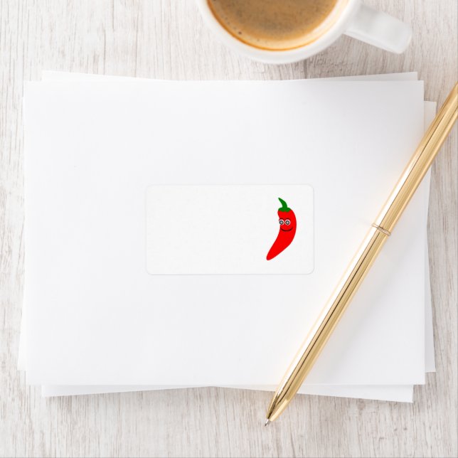 Red Chili Pepper Address Label Adressaufkleber (Insitu)