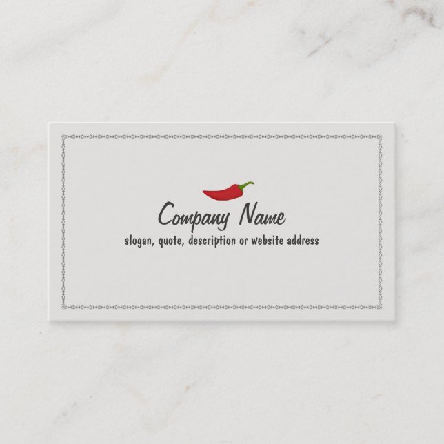 Red Chili Pepper  Business Card Visitenkarte (Vorderseite)