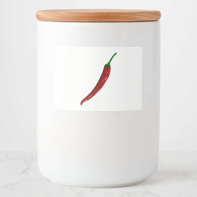 Red Chili Pepper Lebensmitteletikett (Vorderseite)