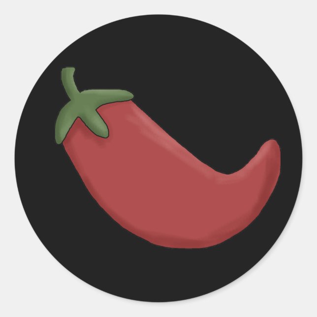 Red Chili Pepper Runder Aufkleber (Vorderseite)