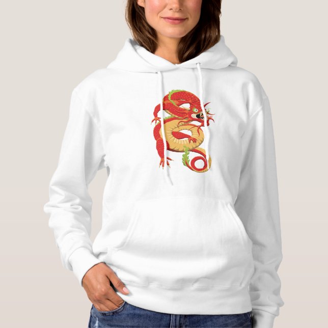 Red Chinese Dragon Hoodie (Vorderseite)
