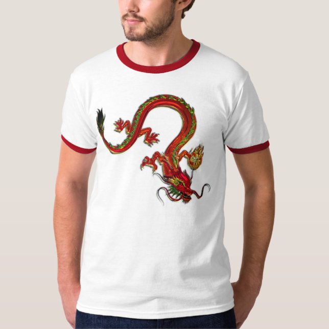 Red Chinese Dragon T-Shirt (Vorderseite)