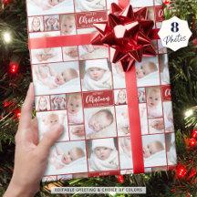Red Christmas 8 Foto Collage Personalisiert Custom