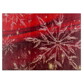 Red Christmas Background Schneidebrett