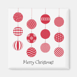 Red Christmas Balls Magnet