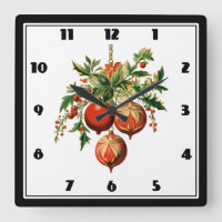 Red Christmas Baubles mit Holly Festivals