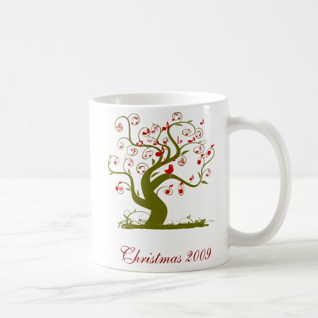 Red Christmas Bird-Tasse Kaffeetasse (Rechts)