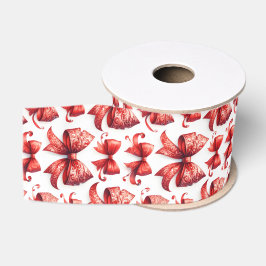 Red Christmas Bows Ripsband