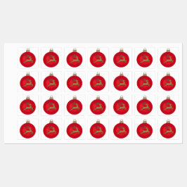 RED CHRISTMAS BUBBLE ETIKETTEN