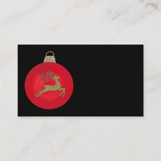 RED CHRISTMAS BUBBLE VISITENKARTE (Vorderseite)