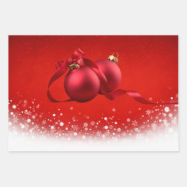 Red Christmas Bull Geschenkpapier Set