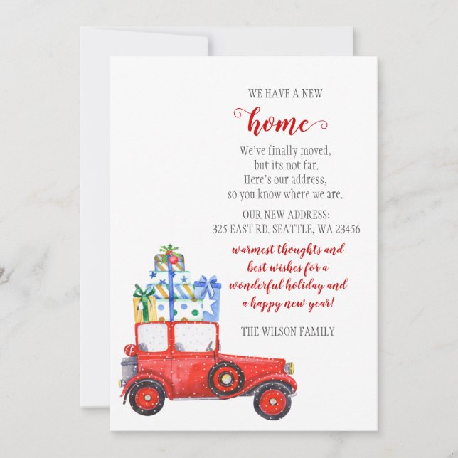 Red Christmas Car Wir haben Weihnachtskarten versc (Vorderseite)